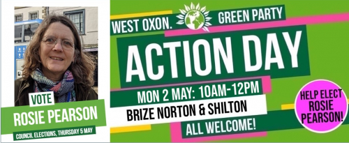 Vote Rosie Pearson in Brize Norton, Shilton, Asthall Leigh, Fordwells, Field Asserts, Bradwell Village, Brize View