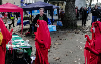 Cllr Andrew Prosser at Green Party Stand Witney 