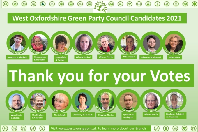 Helen Gavin Andrew Prosser Green Party Candidate for Eynsham  & Cassington in the 2021 District Council Elections and Eynsham  & Cassington in the 2021 County Elections